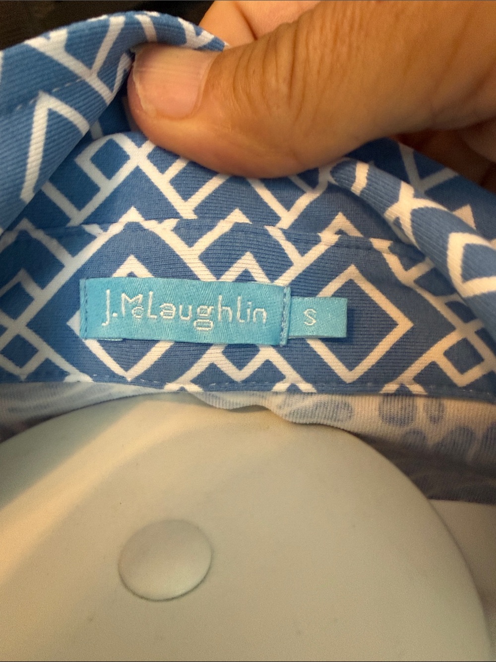 J. McLaughlin Kailyn contrasting Pattern shirt dress- worn once - Picture 3 of 8